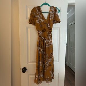 Dress Barn Yellow Floral Multicolored Dress
